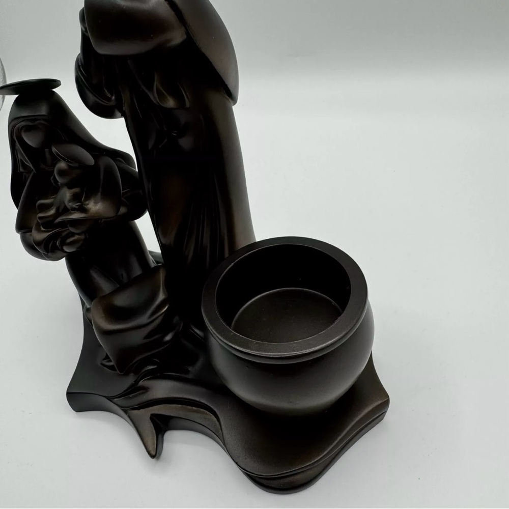 PartyLite Holy Night Tealight Holder P8262 Bronze Holy Family Christmas Nativity - Picture 8 of 13